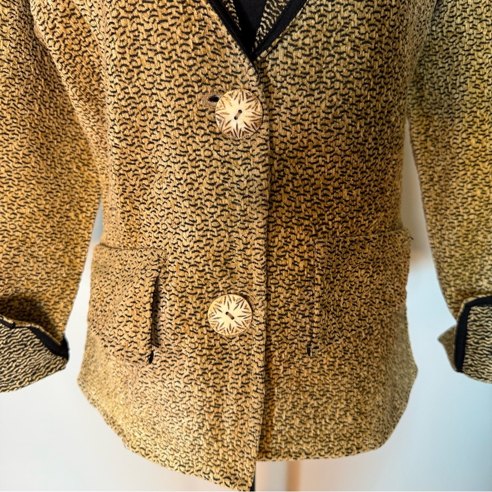 PARSLEY & SAGE Two Toned Velvety Jacquard Textured Blazer Jacket Size Medium - Picture 6 of 13
